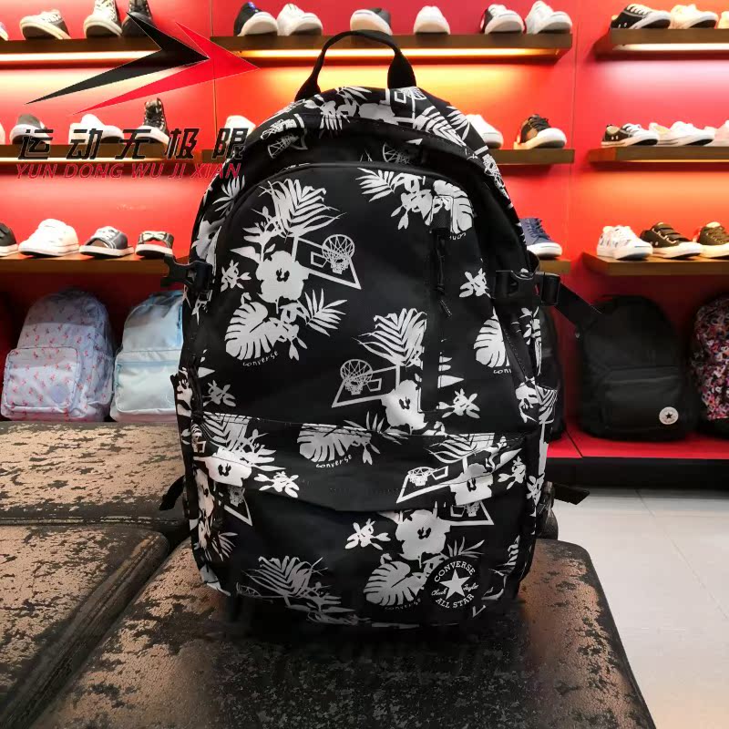 Túi xách nam Converse chính hãng 2018 hè mới thể thao và ba lô in hoa giải trí 10008096-A01 balo nữ đẹp