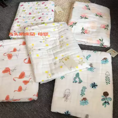 Recommended for personal use 100% cotton combed cotton 6-layer gauze Baby bath towel gauze blanket Summer cool quilt 110*110