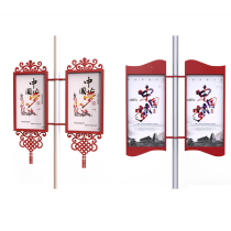 Custom outdoor billboard light pole Billboard light pole flag light box factory direct sales