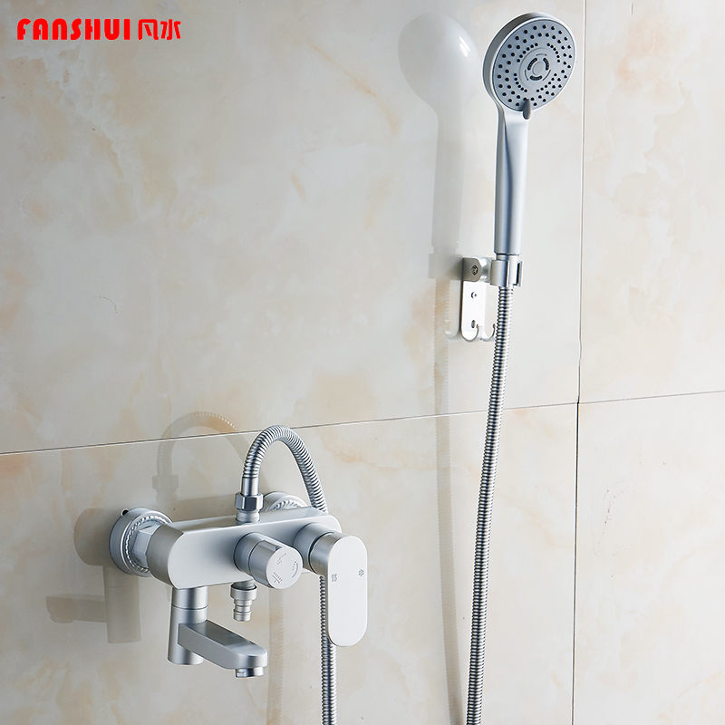 Shower Space Aluminum square handheld shower head simple shower head without tube shower