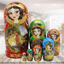 Matryoshka 7-layer paint doll Snow White handmade wooden handicrafts Gift toy ornaments