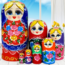 Matryoshka 7-layer traditional nostalgic childrens toys Birthday gift ornaments Basswood 1011