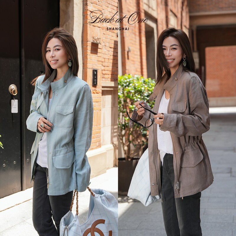 Backatone "Puppy Series - Safari Diary” L*P Linen Work Jacket Bgs-1Bc136G-K Backatone "Puppy Series - Safari Diary” L*P Linen Work Jacket Bgs-1Bc136G-K