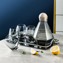 Nordic Glass Cool Kettle Creative Home Living Room Cold Kettle Brief Juice Cool White Open Large Capacity Teapot Cups