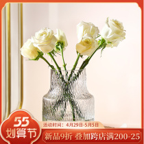 ins wind minimalist glass vase swing piece home living room light extravagant advanced sensation hydropony floral flower arrangement transparent floral