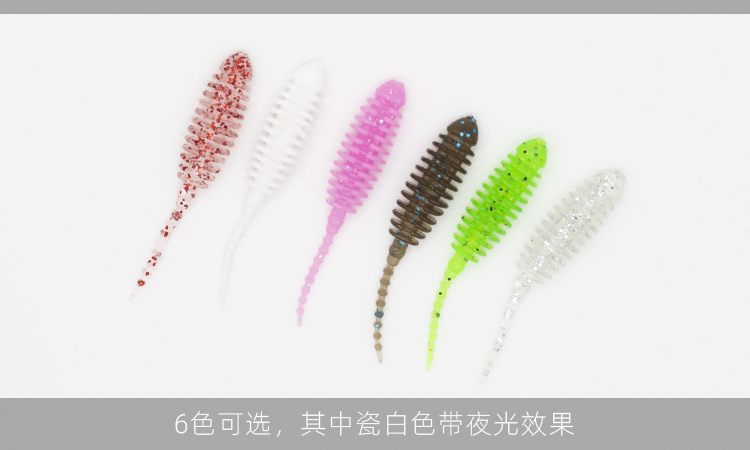 6 Colors Soft Worms Fishing Lures Soft Baits Fresh Water Bass Swimbait Tackle Gear