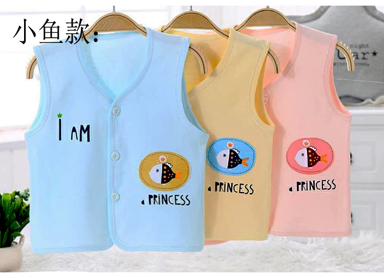 Bé vest vest mùa xuân và mùa thu phần mỏng cotton sơ sinh trẻ sơ sinh áo ghi lê chàng trai và cô gái bé vest mùa hè vest