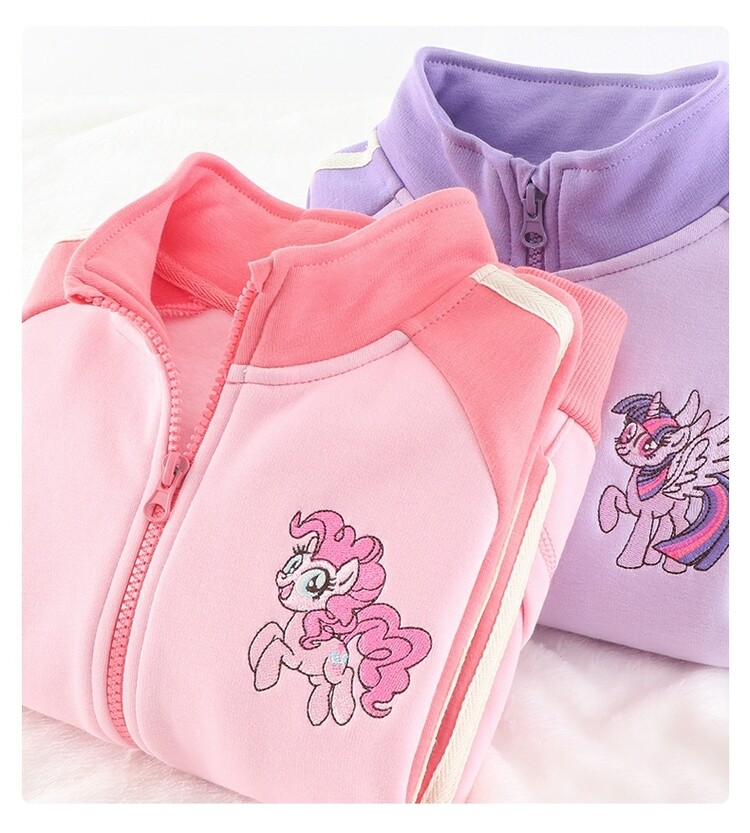 Girls' fleece suits, children's sportswear, autumn clothes, thickened hoodies and sweatpants for older kids, girls' autumn and winter children's coats pic 13