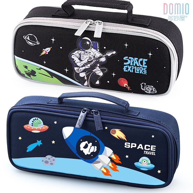 Primary School Student Pen Bag Large Capacity Multifunction Multilayer Pencil Case Boy Korea Creative Carrying Stationery Bag Gift Blue Minimalist Korean Version Lead Pencil Case Net Red Canvas Double Day Type Pure Color Pen box