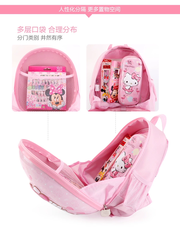 Ba lô mẫu giáo Hellokitty bé gái 3-6 tuổi chống trẻ mẫu giáo ba lô trẻ em - Túi bé / Ba lô / Hành lý