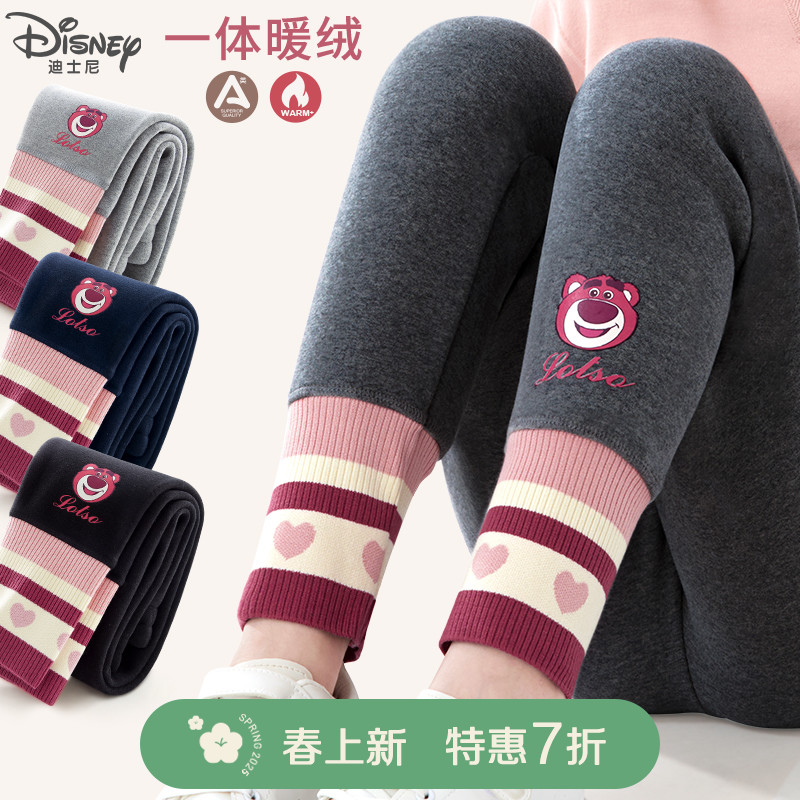 女の子のレギンス子供用パンツ2025春服アウターウェア中大サイズの子供用秋冬プラスベルベット厚手暖かい女の子の子供服