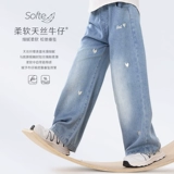 Летние штаны, детские джинсы, шелковая летняя одежда, подходит для подростков, свободный прямой крой, детская одежда