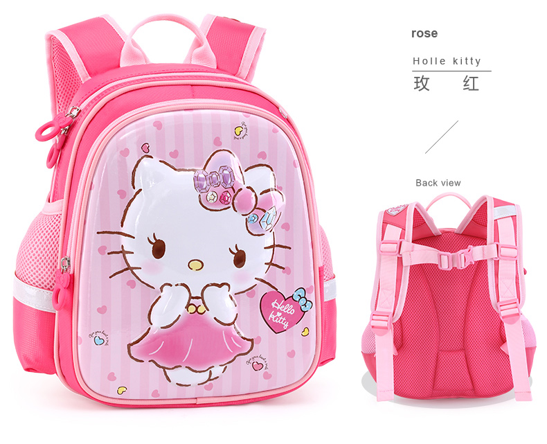 Hellokitty mẫu giáo túi bé gái 3-6 tuổi Cô bé mẫu giáo lớp lớn bé gánh ba lô - Túi bé / Ba lô / Hành lý cặp sách cho bé tiểu học