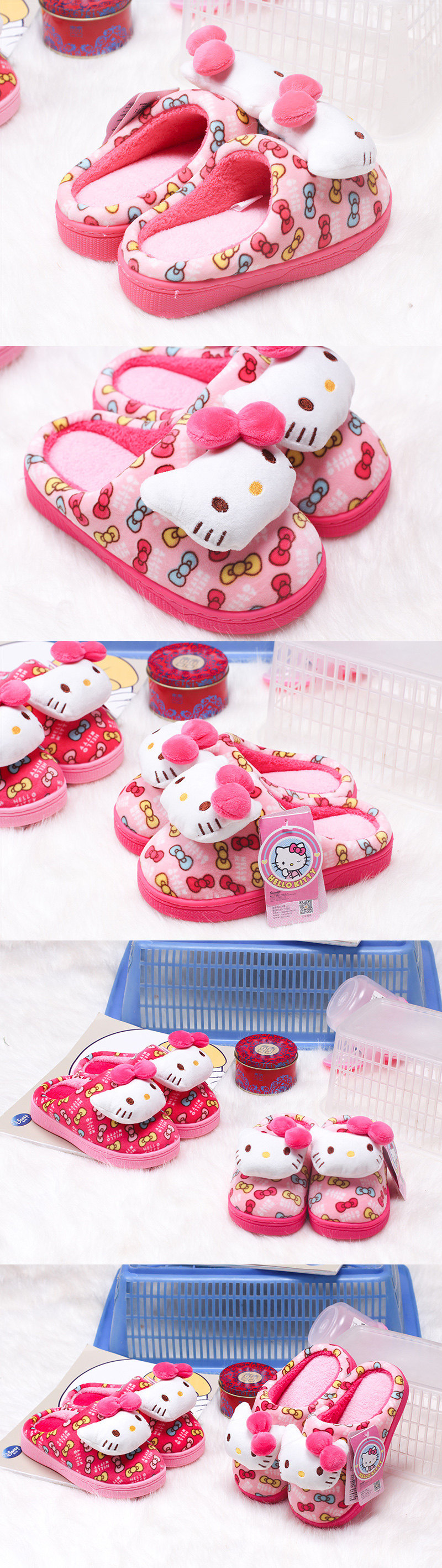 Chaussons enfants en autre HELLO KITTY pour hiver - semelle autre - Ref 1006107 Image 16