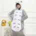 Cha mẹ trẻ con chinchillas bộ đồ ngủ liền kề động vật mùa thu và mùa đông nam và nữ phim hoạt hình dành cho người lớn nhung san hô bộ gia đình thu đông đẹp Cha mẹ và con