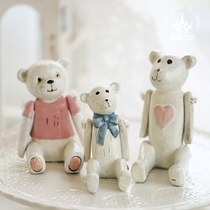 Originally girl heart American country retro to make old joint bear cute cartoon baby home teddy bear swing parts