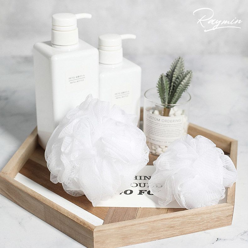 Outer single INS washed face foaming mesh bubble with no loose white bath ball flower soft bath rubbing pure color bath ball