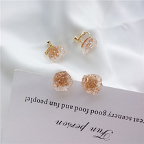 inS Korean ornament minimalist Irregular Exaggerated personality small without ear clip Colorful Ice Cubes ear nails E46