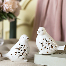 American Country Home Decoration Garden Garden Garden Garden outdoor ceramic retro - making old hollow bird swing