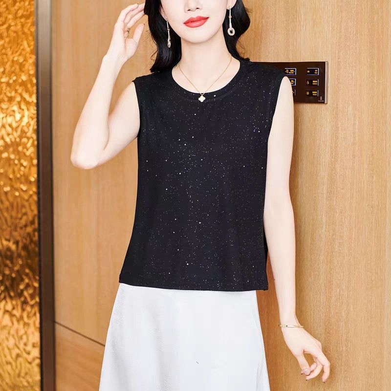 Summer High-End Stylish Vest for Women 2026 New Model Starry Sky Sequin Loose Versatile Slimming Sleeveless Top for Outerwear Summer High-End Stylish Vest for Women 2026 New Model Starry Sky Sequin Loose Versatile Slimming Sleeveless Top for Outerwear