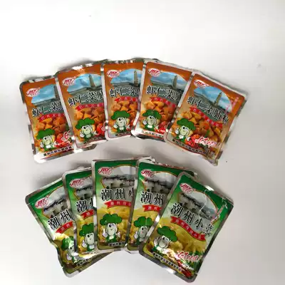 1 10 packets of Chaozhou side dishes shrimp vegetables mixed with Chaozhou pickles and vegetables 80 grams Chaozhou Special Products