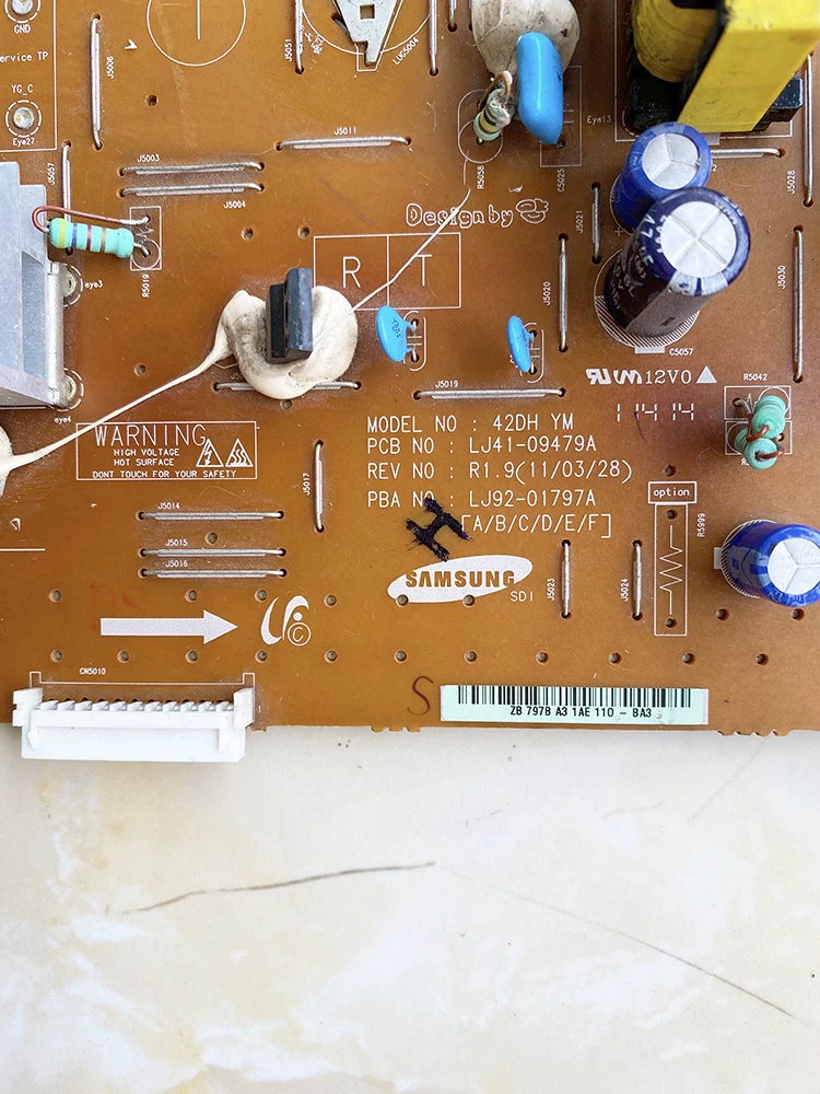 Samsung PS43D450A2 Changhong 3DTV43858 Y board+Z board lj41-09479a lj41-09478a
