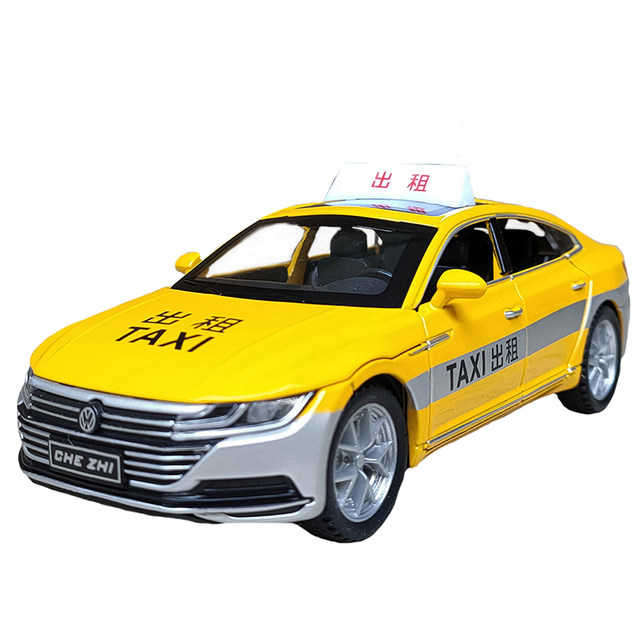 ໂລຫະປະສົມ Volkswagen CC taxi ລົດເດັກນ້ອຍຫົກປະຕູແບບຈໍາລອງລົດແທັກຊີຂອງເດັກນ້ອຍຂອງຫຼິ້ນລົດເມເດັກນ້ອຍ