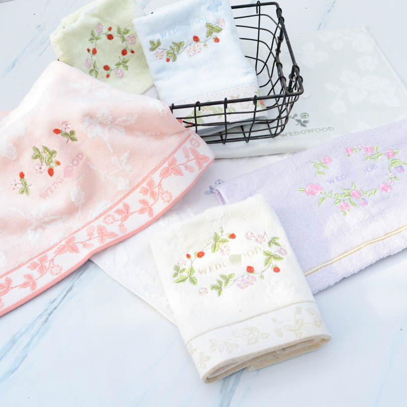 【Eurasia】Exported to Japan, All-Cotton, High-End We*Wood Embroidered Square Towel, Absorbent Hand Towel, Free Shipping under Certain Conditions