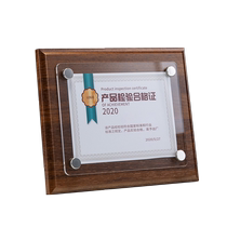 Medal custom-made metal authorized plate agent dealer trademark authorization letter acrylic crystal plate production