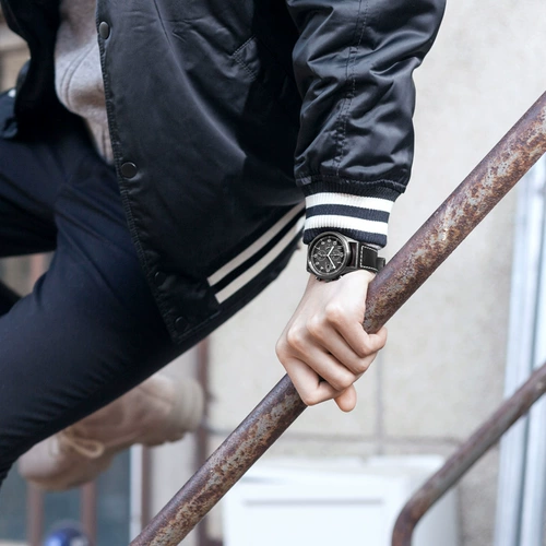 Водонепроницаемый кожаный ремешок для часов, мужские часы, официальный продукт, трехчасовой хронограф