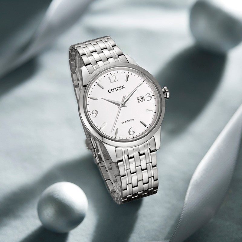 Citizen Official Flagship Store Photodynamic Waterproof Business Fashion Steel Band Men's and Women's Couple Watch Gift Bm7300