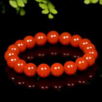 China Jade Pearl Baoshan Liangshan south red hand string bracelet cherry red persimmon red red Chuan material single circle more than 108 men and women