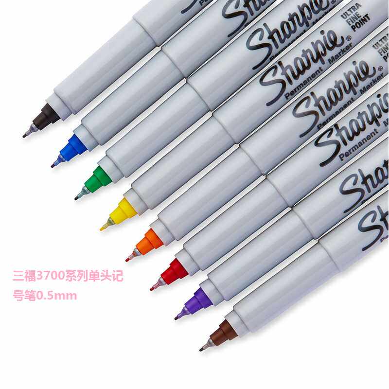 Sharpie三福记号笔37001,0.5mm极细油性无尘室标记笔,书写新体验-记号笔-淘宝好物网
