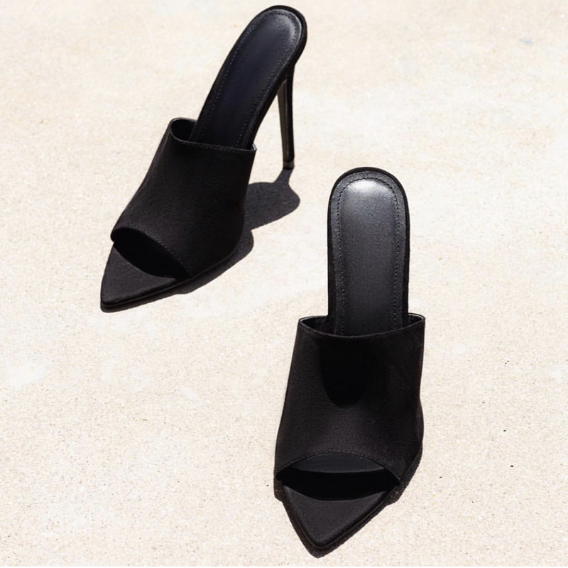 OEG CAPE SIMMI giày cao gót nữ lưới đỏ cao gót nữ giày lông thú cỡ lớn 43 giày sandal đế cao