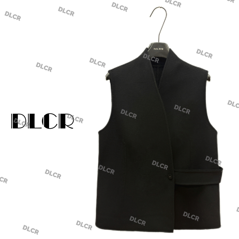 Dlcr【Dalin】2026 Winter New Designer Luxury Versatile Belt-Style Elegant Wool Vest