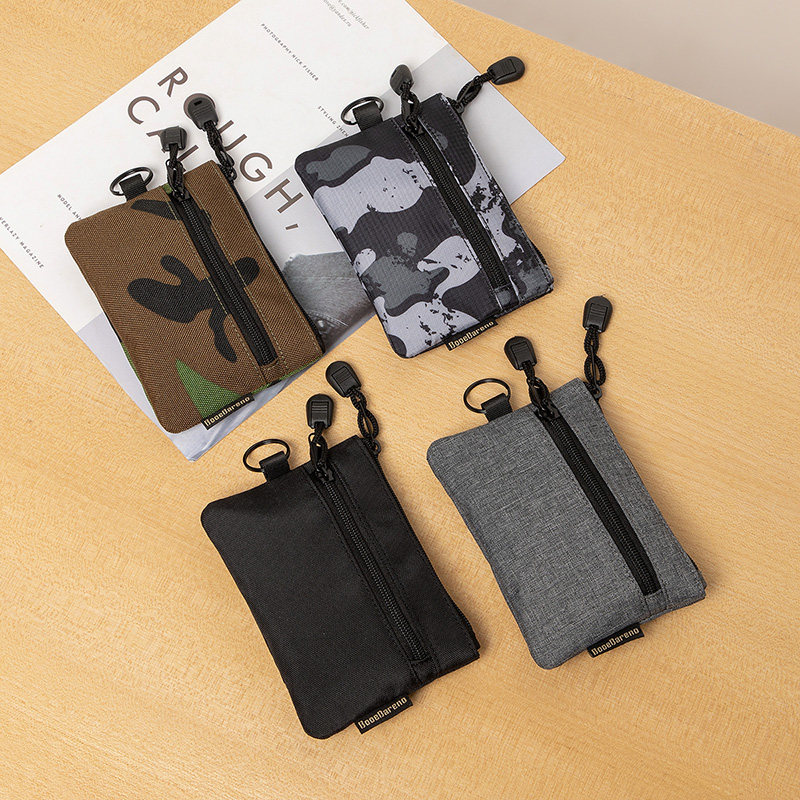 Tide Pint New Hanging Neck Card Bag Zero Wallet Integrated Document Bag Key Bag Men Mini Slim slim minimalist hanging bag