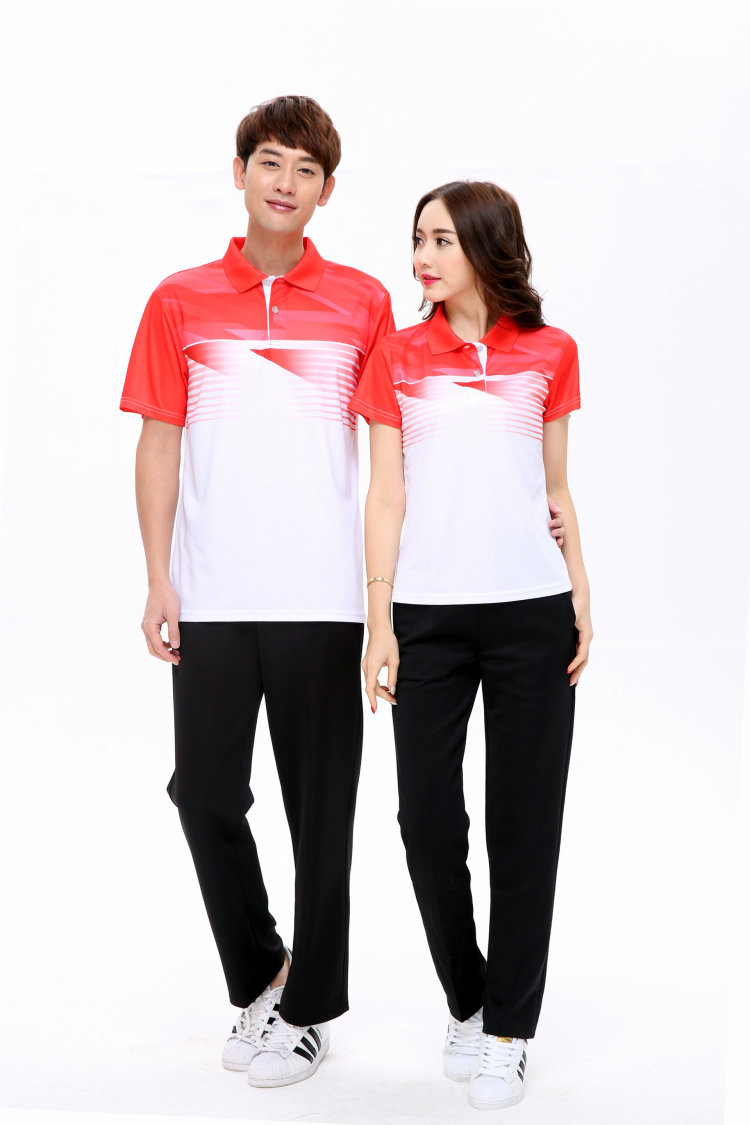 Áo thể thao thoáng khí mùa hè Nữ màu đỏ xanh Polo Áo thun nam cỡ lớn Chạy áo thun thể dục - Áo polo thể thao áo polo adidas