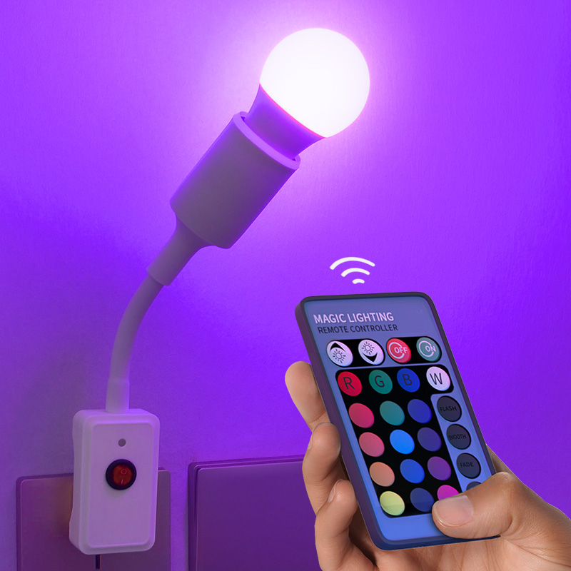 Net red photo atmosphere light remote control multi-color LED color bulb Purple atmosphere shaking sound self-timer artifact fill light light