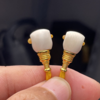 Natural mammoth ivory tee accessories Wenwan diy bracelet necklace accessories simple fashion elegant high-end versatile