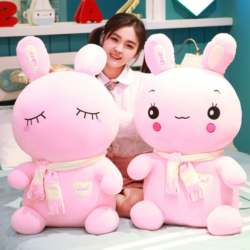 Мультяшная плюшевая игрушка, кролик, тряпичная кукла для сна, подушка для обнимания