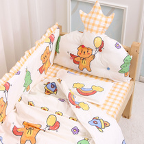 Crib bedwall anti-collision cotton baby splicing bed fence soft bag newborn children anti-fall bedding kit