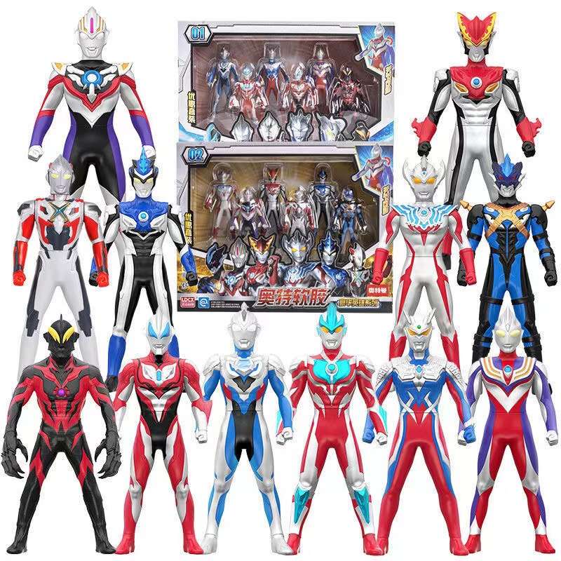 Dynamic Creation Ultraman Soft Plastic Hero Vs. Monster Series Ultraman Figure Set Tiga Cerotai