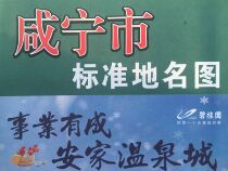 Xianning city standard place name map 82 by 52CM or so Xianning map Xianning city map Xianning city map