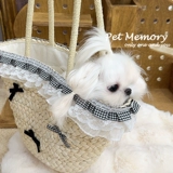 Оригинальная плетеная соломенная сумка для выхода на улицу, Южная Корея, кружевное платье, французский стиль