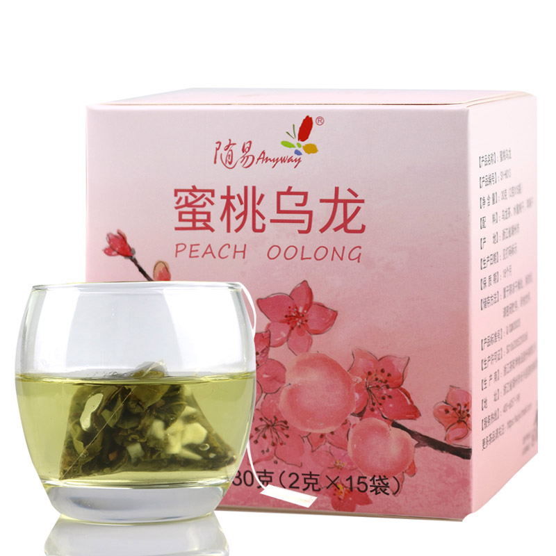 买1送1蜜桃乌龙茶花果粒茶白桃乌龙茶组合冷泡三角茶包