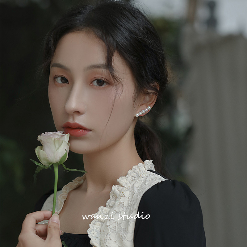 Balance Wood Intense Light Fresh Water Pearl Earrings Earrings Earrings 100 Hitch Classic for a female Jane about 100 lap high quality