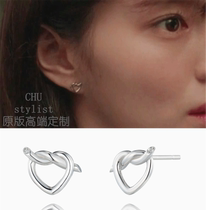 Irresistible him with the same model Liu Na than earrings female Han Soxi although I know love to be versatile silver needle earrings