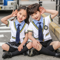 British style kindergarten Garden clothes summer clothes new childrens class clothes short sleeves Shenzhen primary school uniforms custom teacher clothes