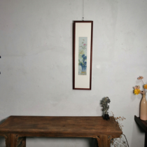 High-end pastel porcelain plate painting Peony Blossom 24x88cm Haihua