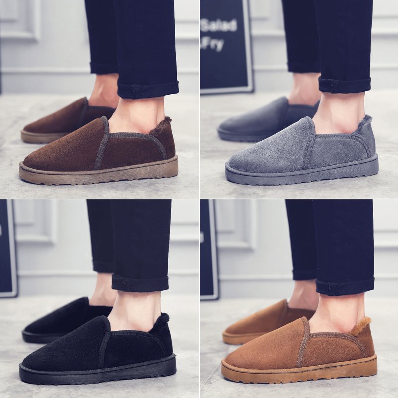 Giày cotton nam mùa đông ấm áp cộng với nhung dày mùa đông giày thể thao giá rẻ